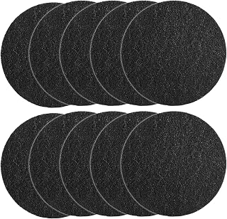 iiniim 10 Pack Charcoal Filters for Compost Bucket, Compost Filters for Countertop Bin, Round 6.7 Inch Black Round One Size