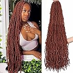 6 Packs Soft Locs Crochet Hair Pre Looped Faux Locs Crochet Braids Goddess Locs Dreadlocs Synthetic Hair For Black Women (350, 36 Inch (Pack of 6)