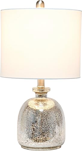 Miniatura 10 de Elegant Designs LT3335-CBL - Lámpara de mesa de cristal texturizado, color azul claro (paquete de 4)