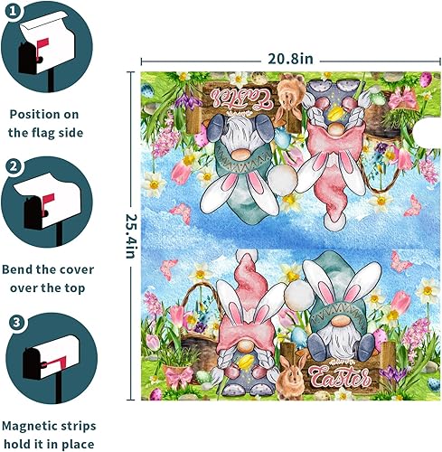 Miniatura 106 de Winter Cardinal Birds - Funda magnética para buzón, tamaño estándar de 25.5 x 21 pulgadas, diseño de pájaros rojos navideños para buzón