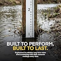 Vista 3 de AdirPro Medidor de Flujo de 4" de Ancho - Medidor de Profundidad de Agua de Fibra de Vidrio de Alta Resistencia - Medidores de Caudal