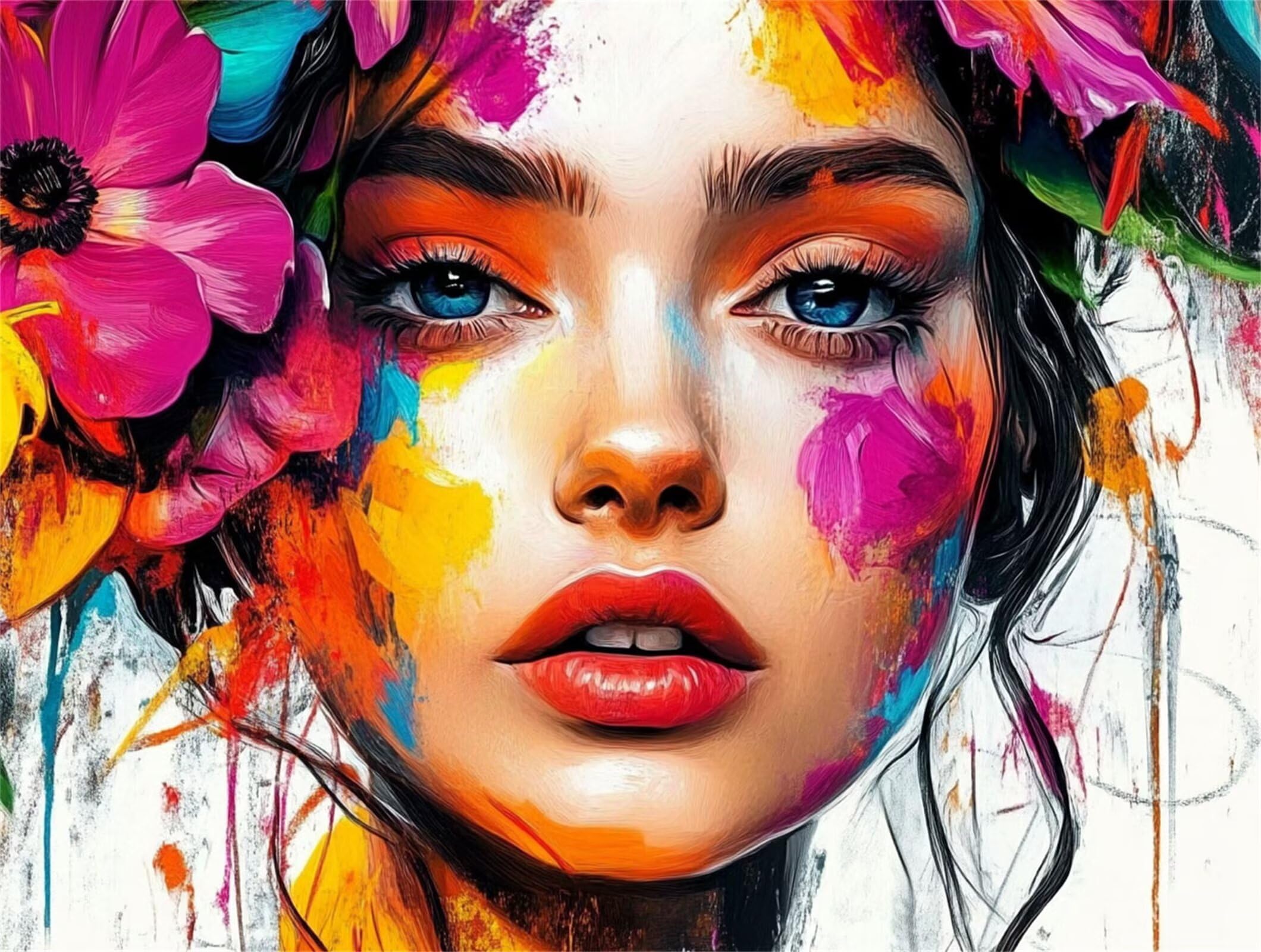 Diamond Painting Blume, 5D Diamond Painting Erwachsene 70x90cm qw1-645