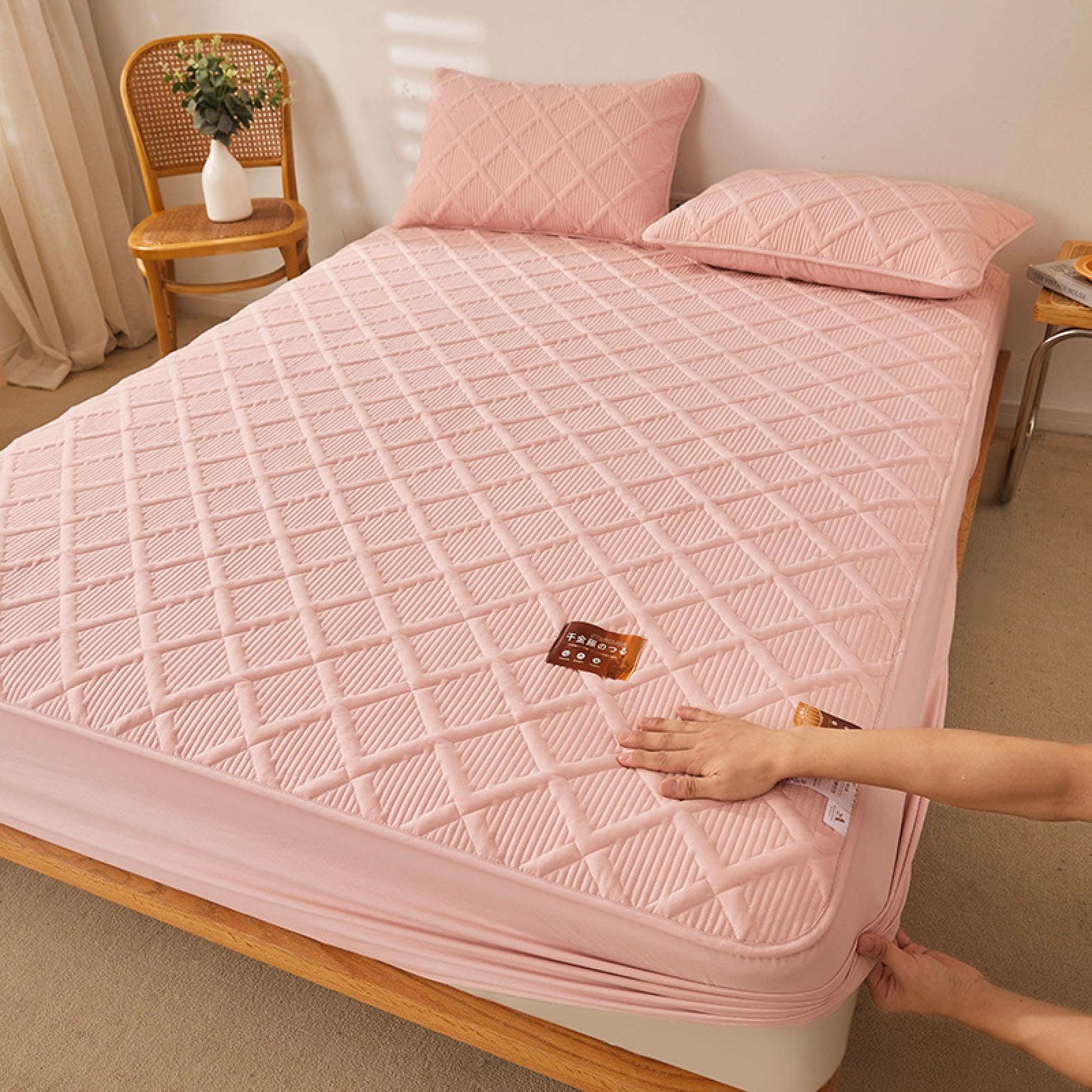 Amazon｜寝具ボックスシーツ 120x190cm+30cm キルティング防水シーツ