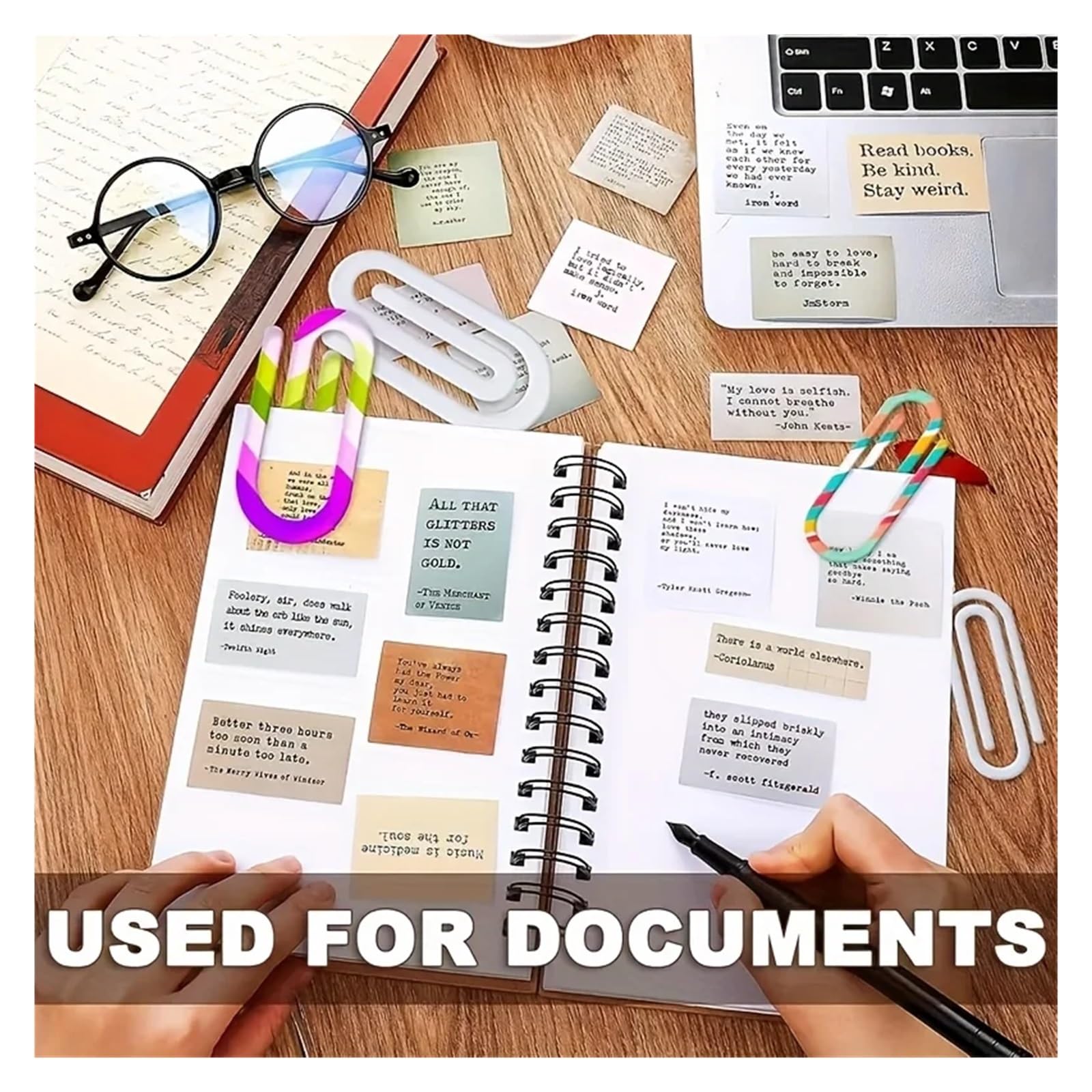 Geformte Büroklammern, 40 Stück, Sublimations-Büroklammern, groß, blanko, Acryl, große und kleine transparente Lesezeichen