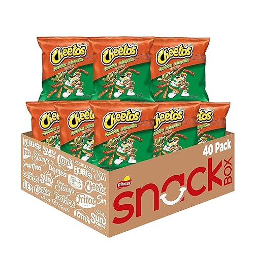 Cheetos Cheese Flavored Snacks, Cheddar Jalapeno Crunchy, 1 Ounce (Pack of 40) - Cheddar Jalapeno Crunchy - 40 Count (Pack of 1)