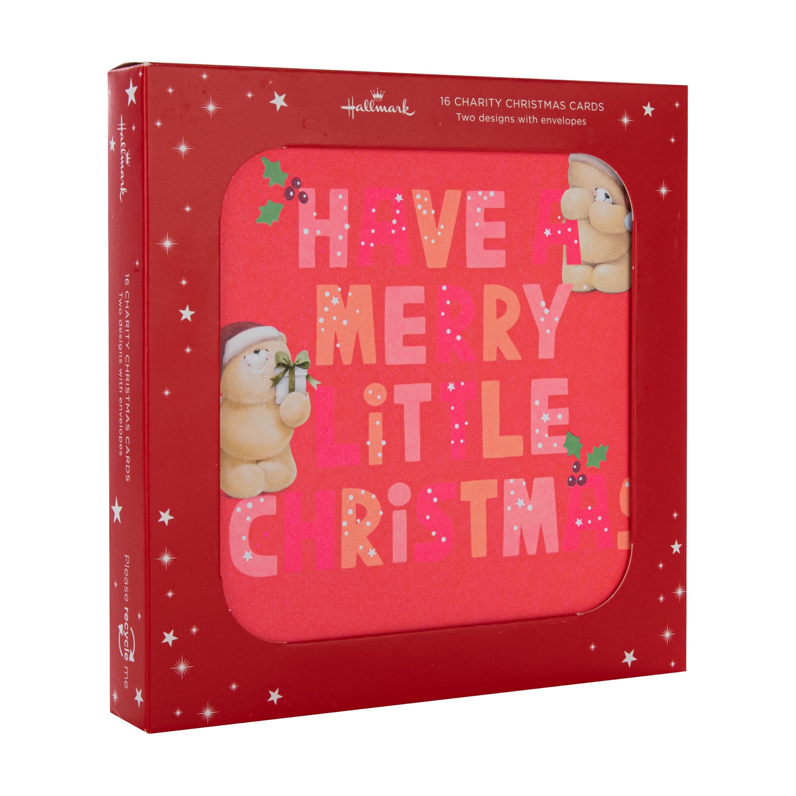 Christmas Card, Multipack Christmas Cards, Pack of 16, 2 Designs, Forever Friends, Charity Christmas Cards, With Envelopes