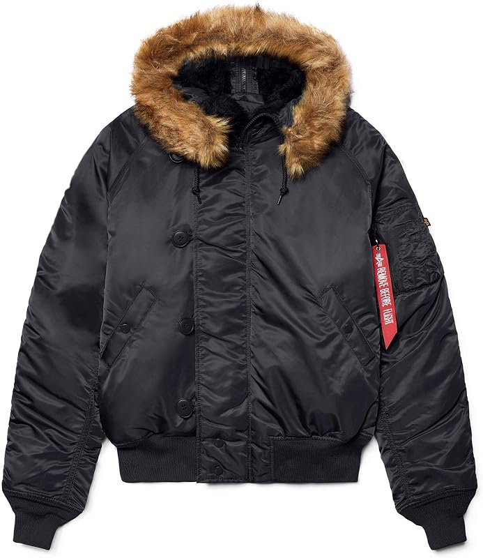 Alpha Industries Men's N-2B Short Waist Parka (XL, Black)