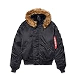 Men's N-2B Short Waist Parka (XL, Black)