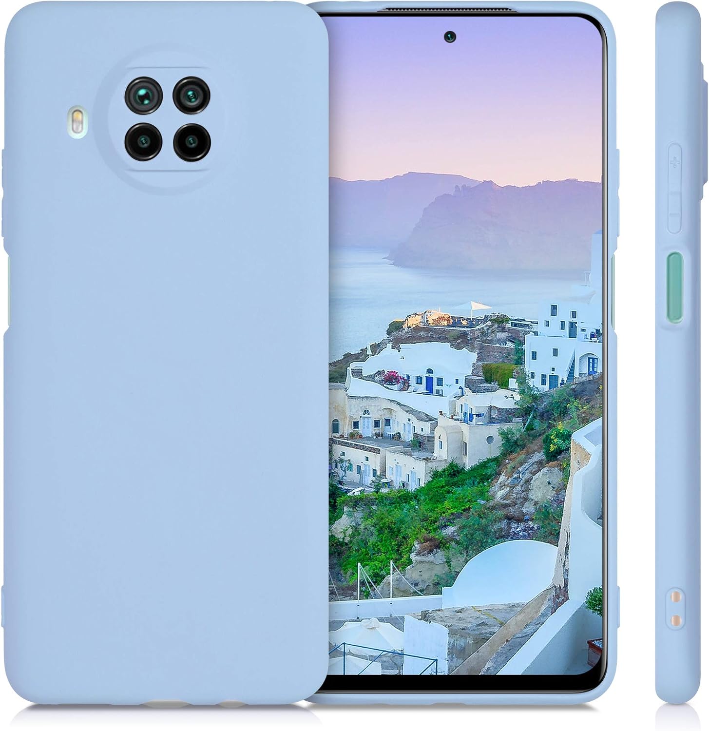 kwmobile Case Compatible with Xiaomi Mi 10T Lite Case - Soft Slim Protective TPU Silicone Cover - Light Blue Matte