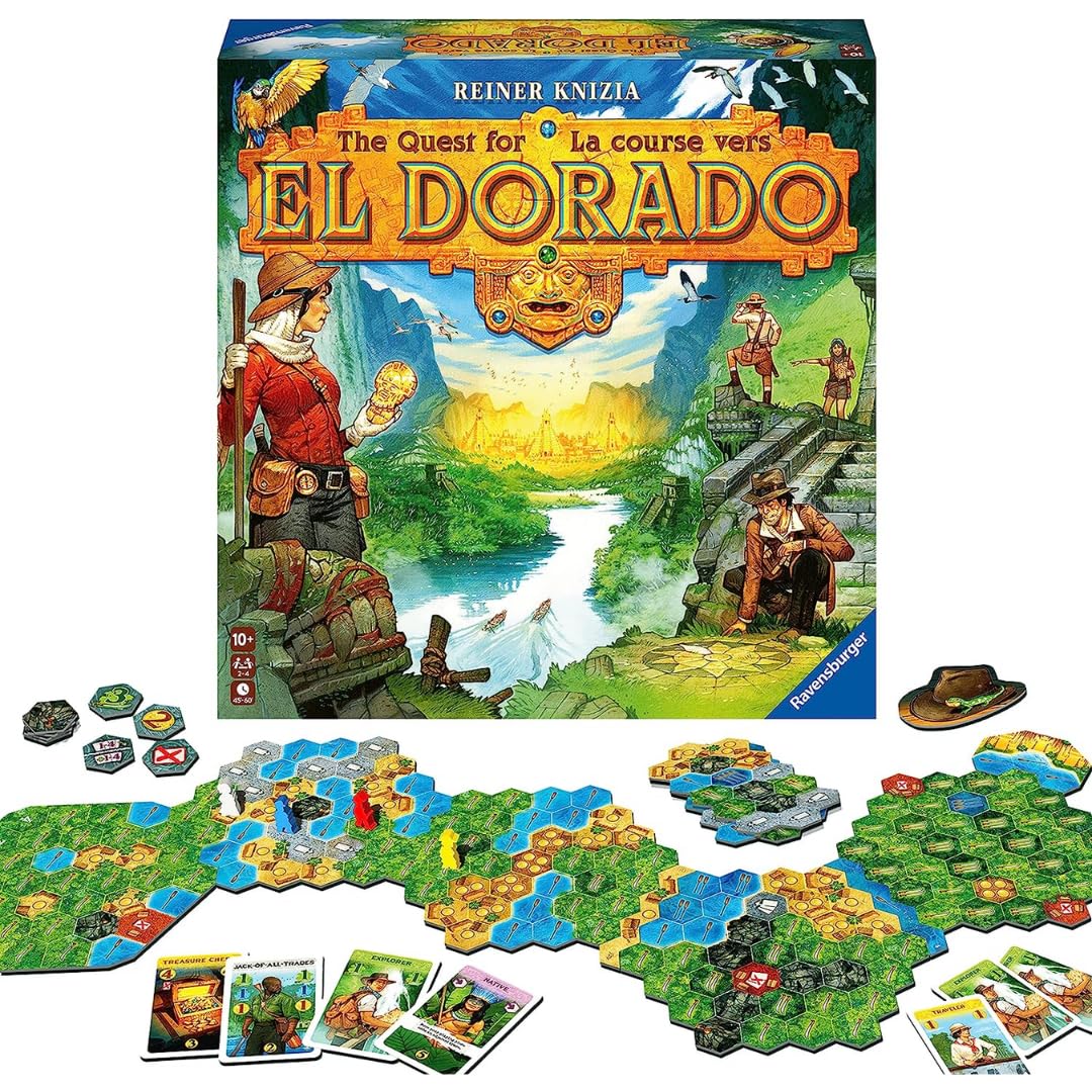 Ravensburger - El Dorado, Juego de mesa 10+, 2-4 jugadores, juego familiar | Juego de mesa familiar El Dorado para 2-4 jugadores, para mayores de 10 años, durante las partidas y en reuniones familiares.