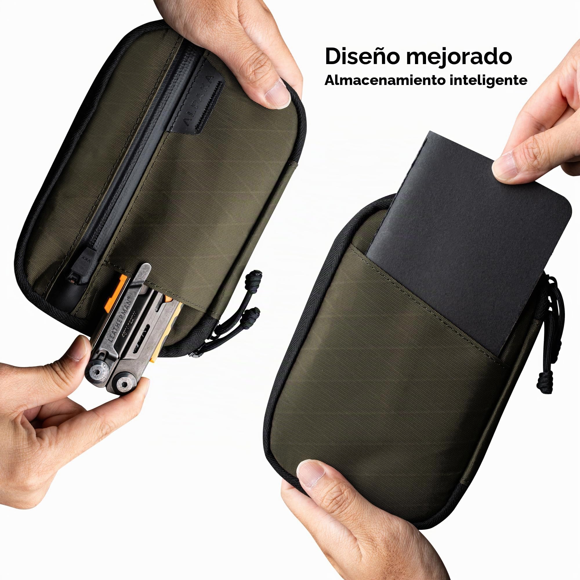 ALPAKA Admin Pouch Pro – Organizador EDC Pequeño con Cremallera | 7 Bolsillos Internos, Resistente al Agua, Ideal para Pasaportes, Cuadernos y Dispositivos Tecnológicos