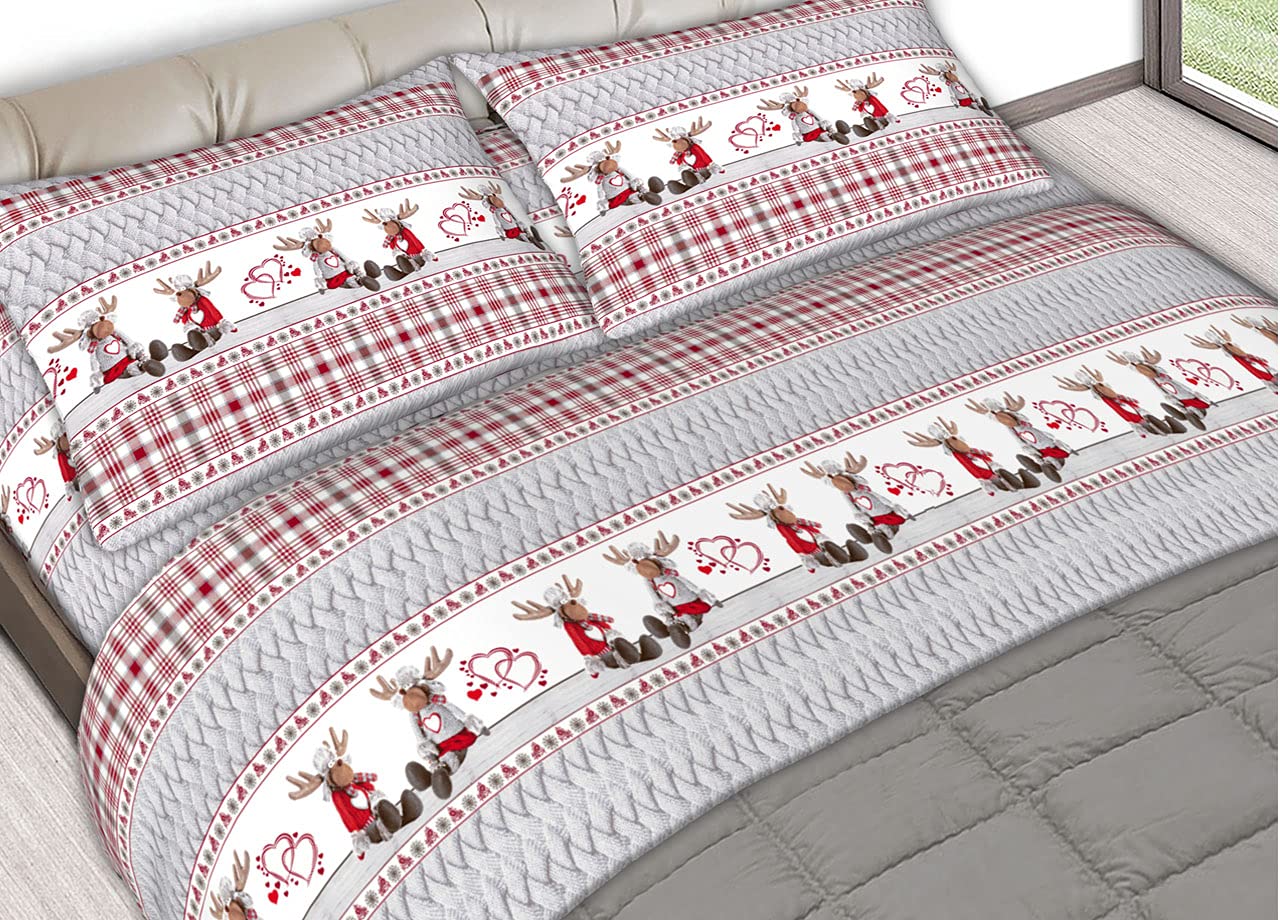 SOFFICIOSO Completo Lenzuola in Puro Cotone Flanellato Made in Italy Varie Fantasie CN 1 Piazza Peppe