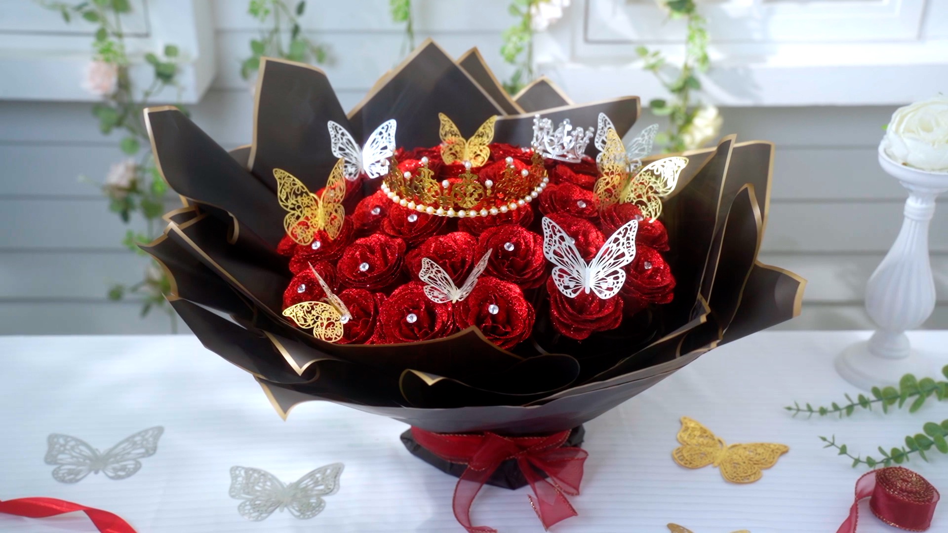 Yブーケ Amazon.com: XunYee Bouquet Kit 20 Sheet Flower Wrapping Paper 100