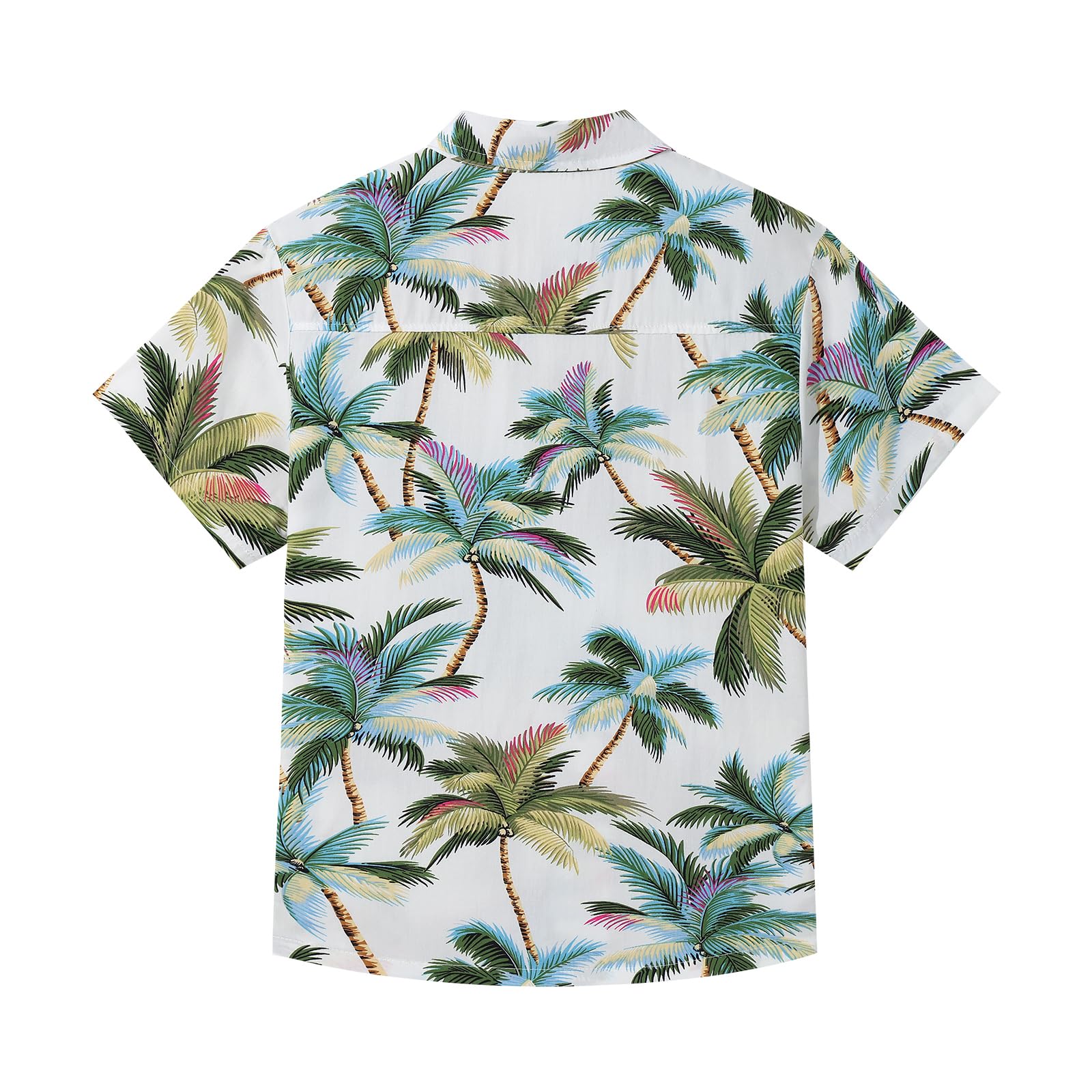 Chemise hawaïenne d'été à manches courtes boutonnée pour garçon, motif floral tropical, tenue de plage, chemise de vacances