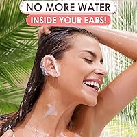 Vista 5 de Paquete de 200 cubiertas para los oídos para la ducha, cubiertas desechables para los oídos para tinte de cabello, cubiertas de oído para la ducha