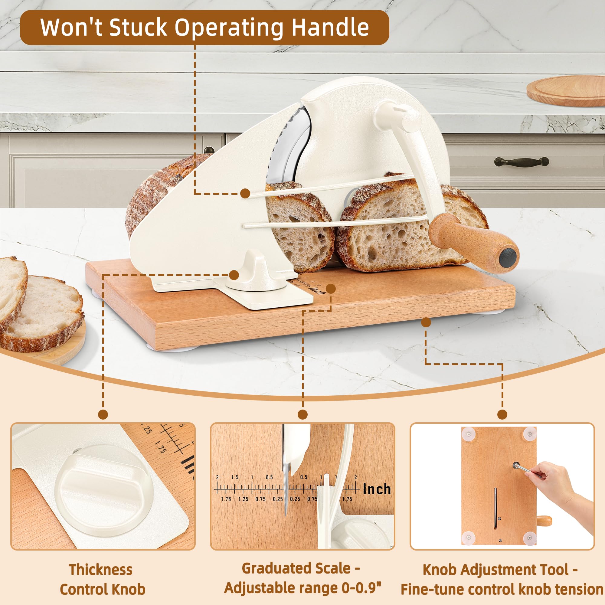 Manual Bread Slicer - Perfect Slices Every Time -3