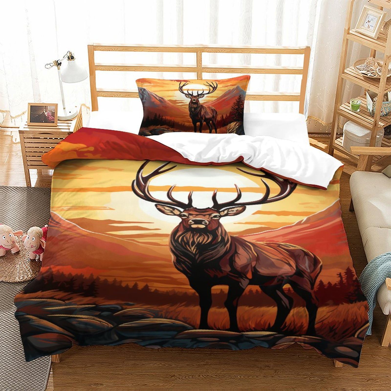 Housse de couette 135x200 microfibre à fermeture éclair pour lit enfant facile à laver sans repassage
