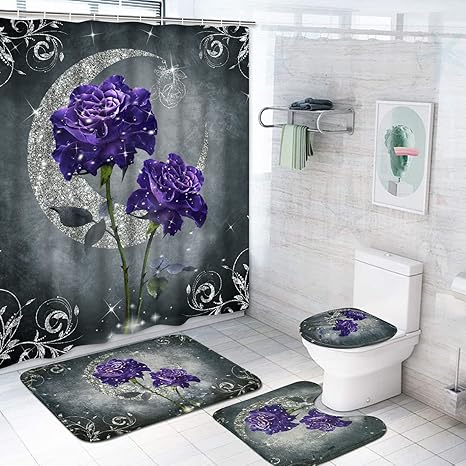 Purple Gray Bathroom Accessories ??? Rispa