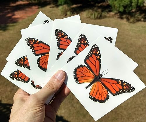 Miniatura 2 de 6 tatuajes temporales grandes de mariposa monarca por Butterfly Utopia
