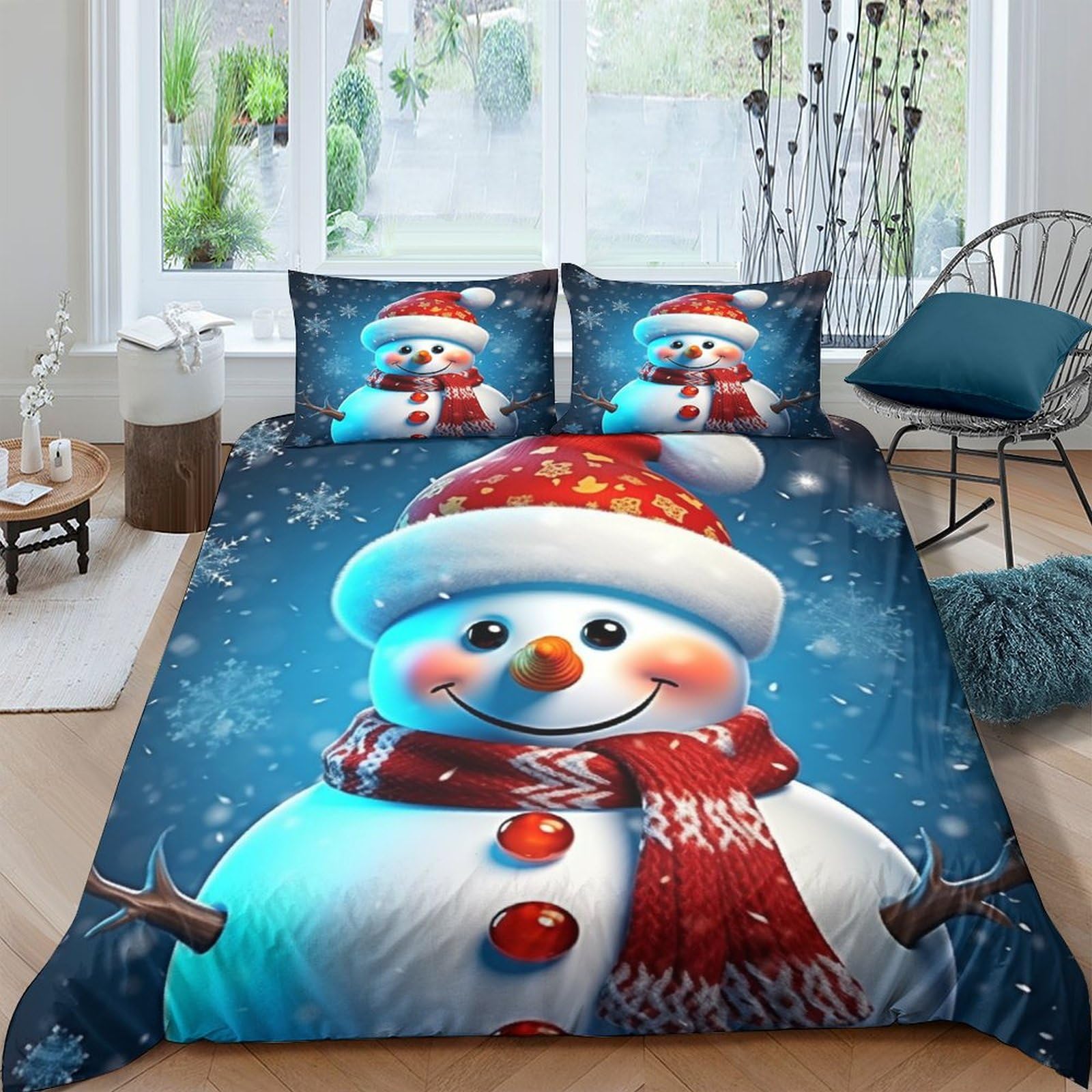 Parure bonhomme de neige 3D pour réchauffer les nuits de Noël en famille