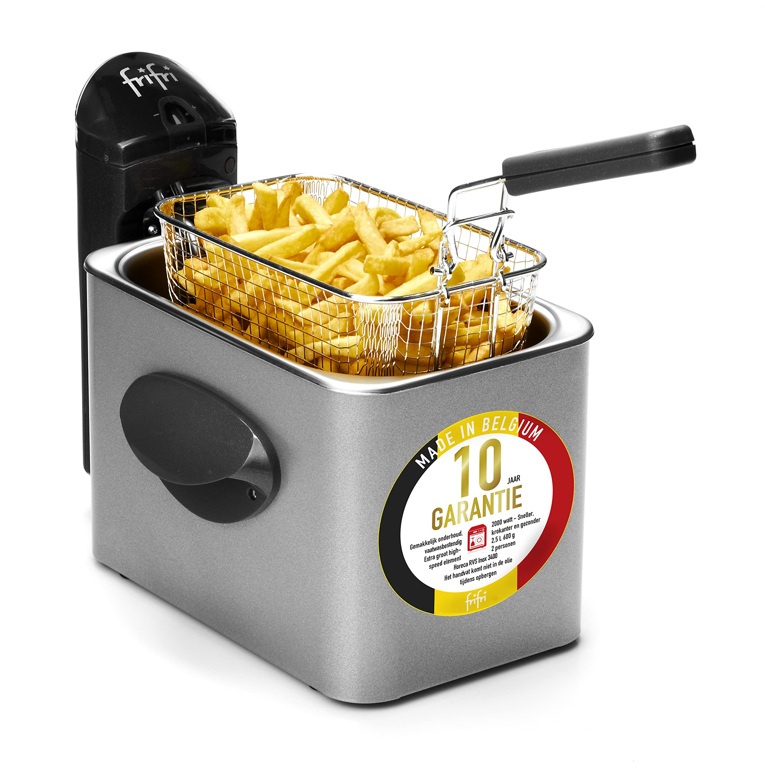 Frifri 1900 - Friteuse - 2,​5L - 2000W - Argent