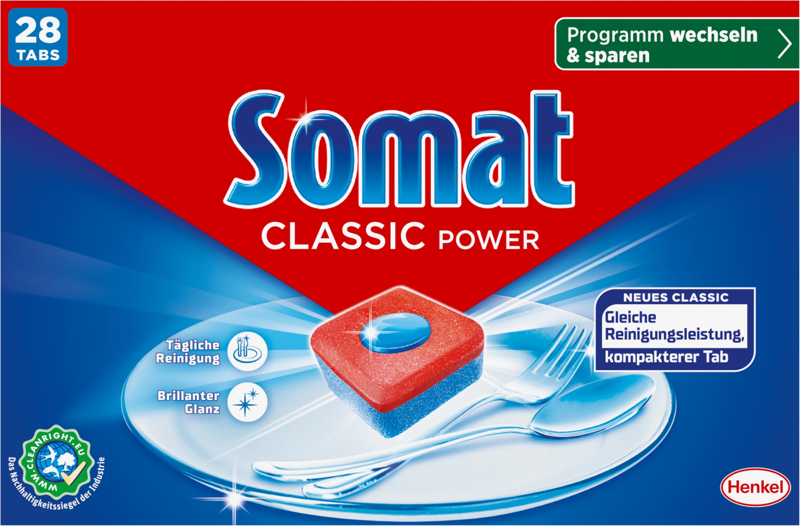 Somat Classic Power kompakte Spülmaschinentabs (28 Tabs), Geschirrspültabs – Ansicht 2