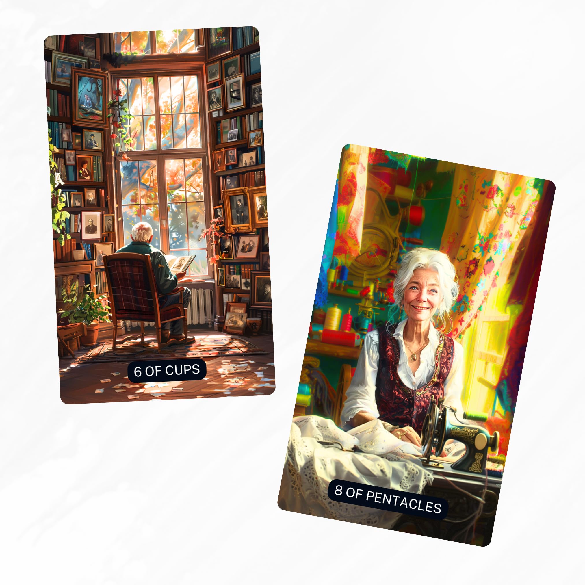 Talia Tarot Heartlight 78 kart ze złotym wykończeniem dwujęzyczna niemiecki angielski