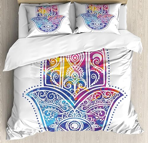 Miniatura 178 de Ambesonne Juego de funda de edredón de baloncesto, silueta de jugador de baloncesto, promoción de campeonato de competencia de atleta, juego de ropa