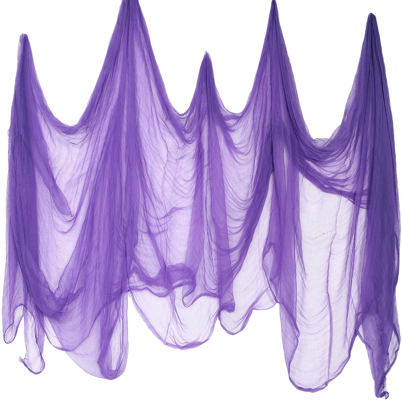 Boao 84.65 x 393.7 Inch Halloween Cheesecloth Cheese Cloth Roll for Crafts Large Purple Cotton Muslin Gauze Fabric for Party Decorations