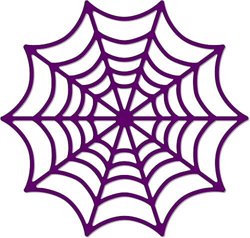 Letrero de metal para decoración de pared de telaraña, inspirado en Halloween, telaraña espeluznante para puerta delantera o dentro de tu hogar,