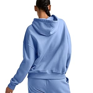 Champion Womens Pullover Fleece Hoodie, Loose Fit, Midweight, Script Logo