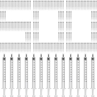 500 Pcs 1ml/ Cc Plastic Syringe Liquid Measuring Syringe Tools, Small Syringe for Liquid Without Needle for Scientific Labs Measuring Feeding Pets Gloss Oil Glue Applicator Art Painting