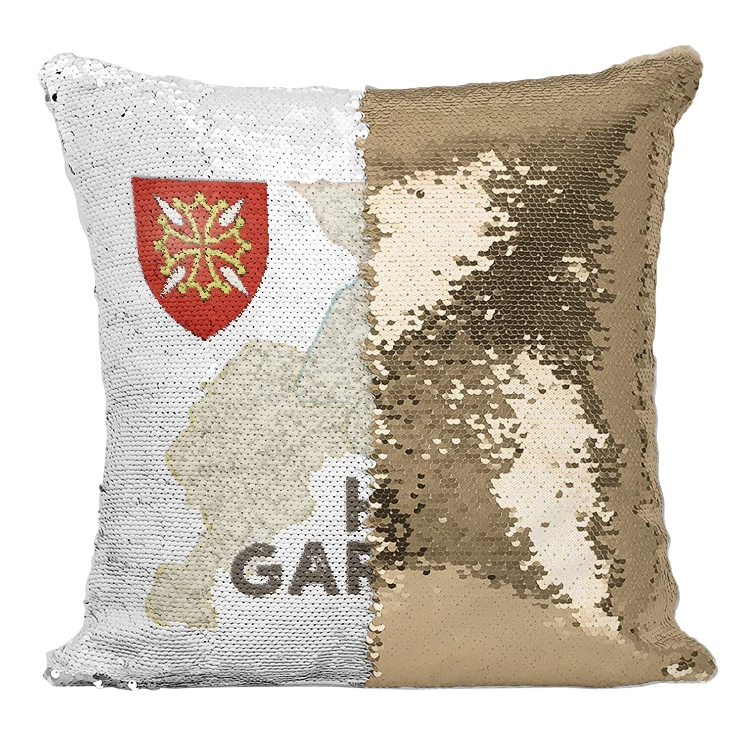 Coussin Paillettes Doré Toulouse : Personnalisez votre Déco Salon