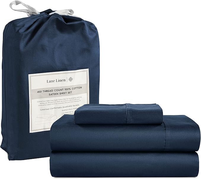 LANE LINEN Twin XL Sheets 3 Pc XL Twin Sheet, 450 Thread