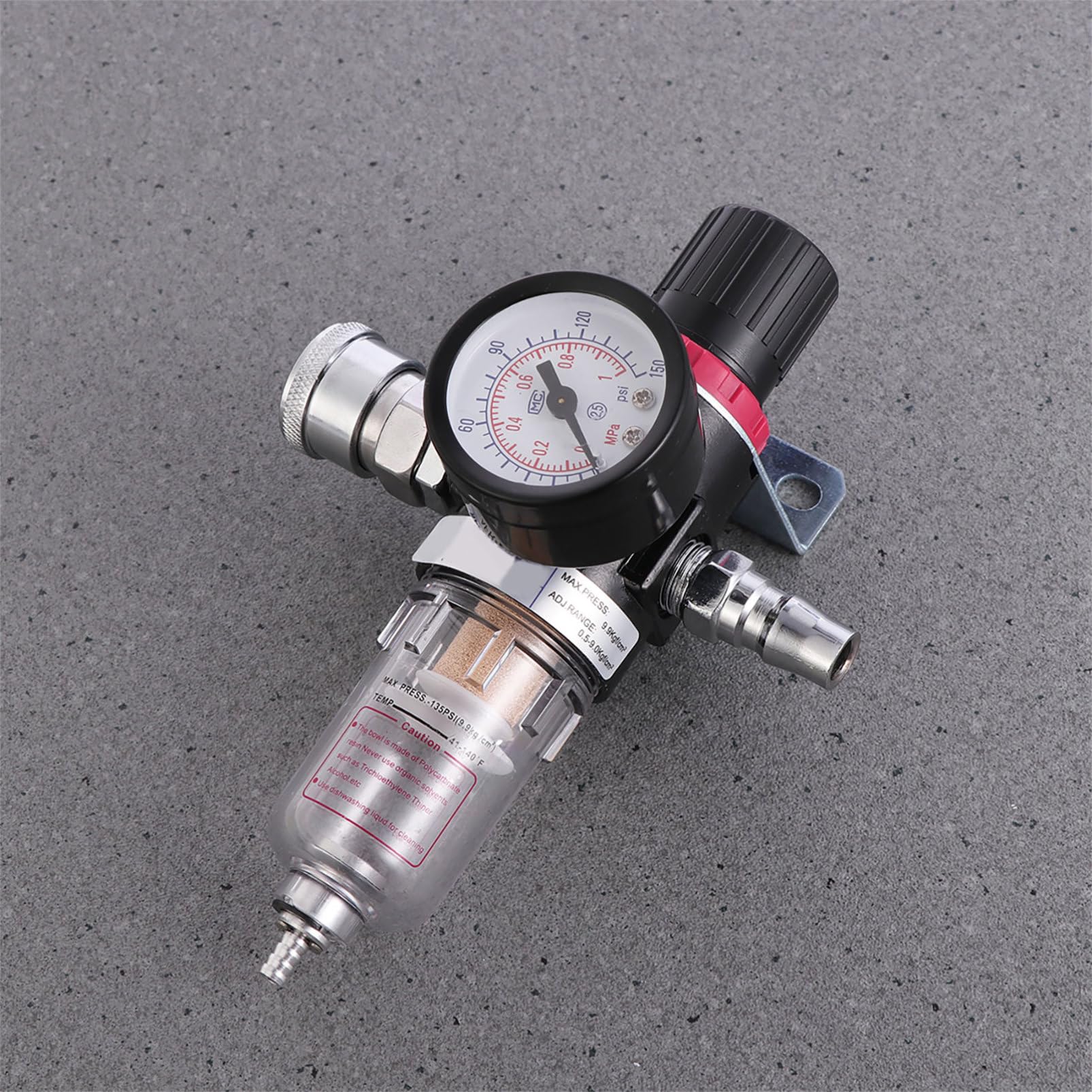 Artibetter Regolatore di Pressione Aria Compressore Afr2000 Filtro, Materiale in Rame e Plastica, Facile Manutenzione e Pressione Stabile per Strumenti Pneumatici