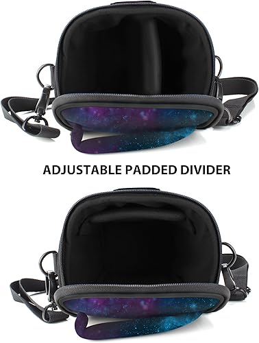 Miniatura 4 de USA Gear Funda pequeña para cámara SLR para hombres y mujeres con accesibilidad de carga superior, correa de hombro ajustable, asa acolchada,