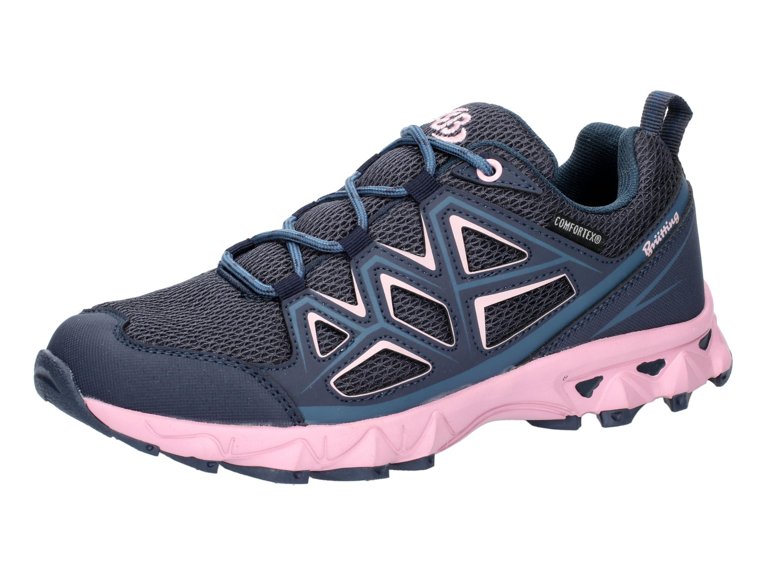 Brütting Unisex Power Walking Shoes, Navy/Petrol/Pink, 43 EU