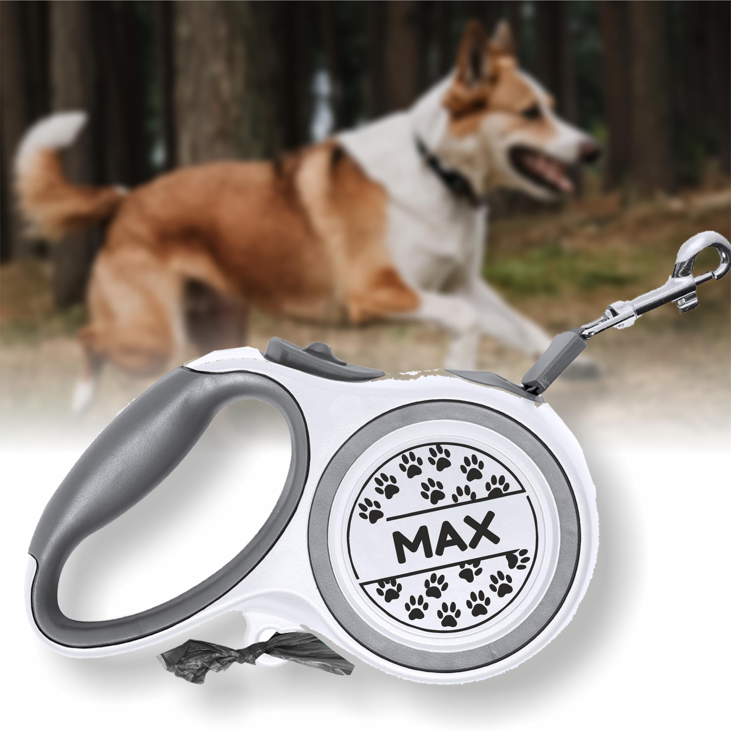 Correa para Perro Personalizada. Correa para Mascotas Extensible. Correa de 3 Metros con Freno y y retractil. Cinta para Paseo