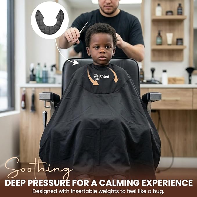 Capa para niños con peso 3 lb, impermeable para corte de cabello miniatura 7