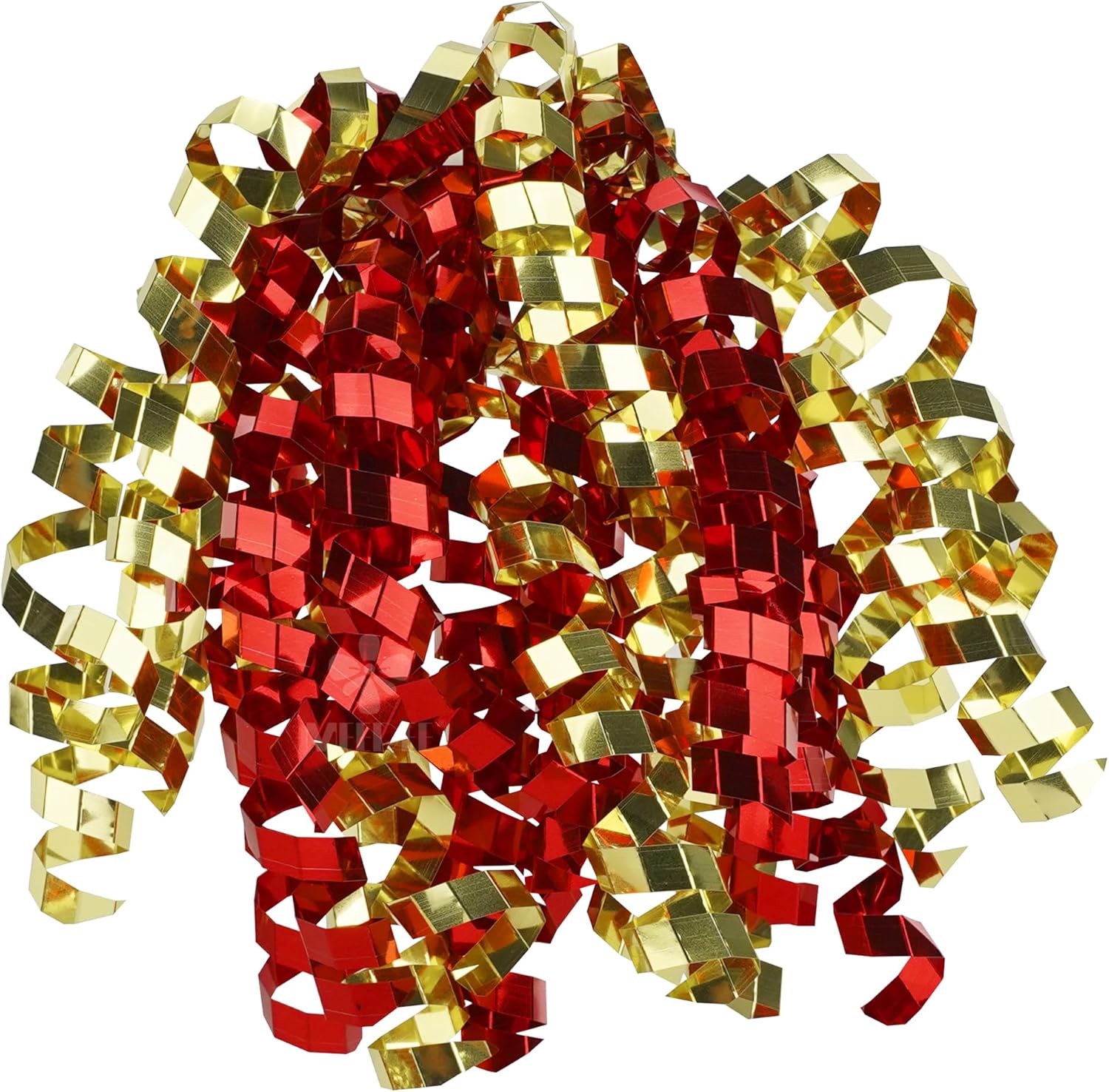 MEEDEE 6 Inch Red and Gold Self-Adhesive Christmas Bows, Crimped Curly Ribbon Gift Bows for Gift Wrapping Paper, Bags, and Boxes – Holiday, Everyday, and All-Occasion Decorations (12 Count)