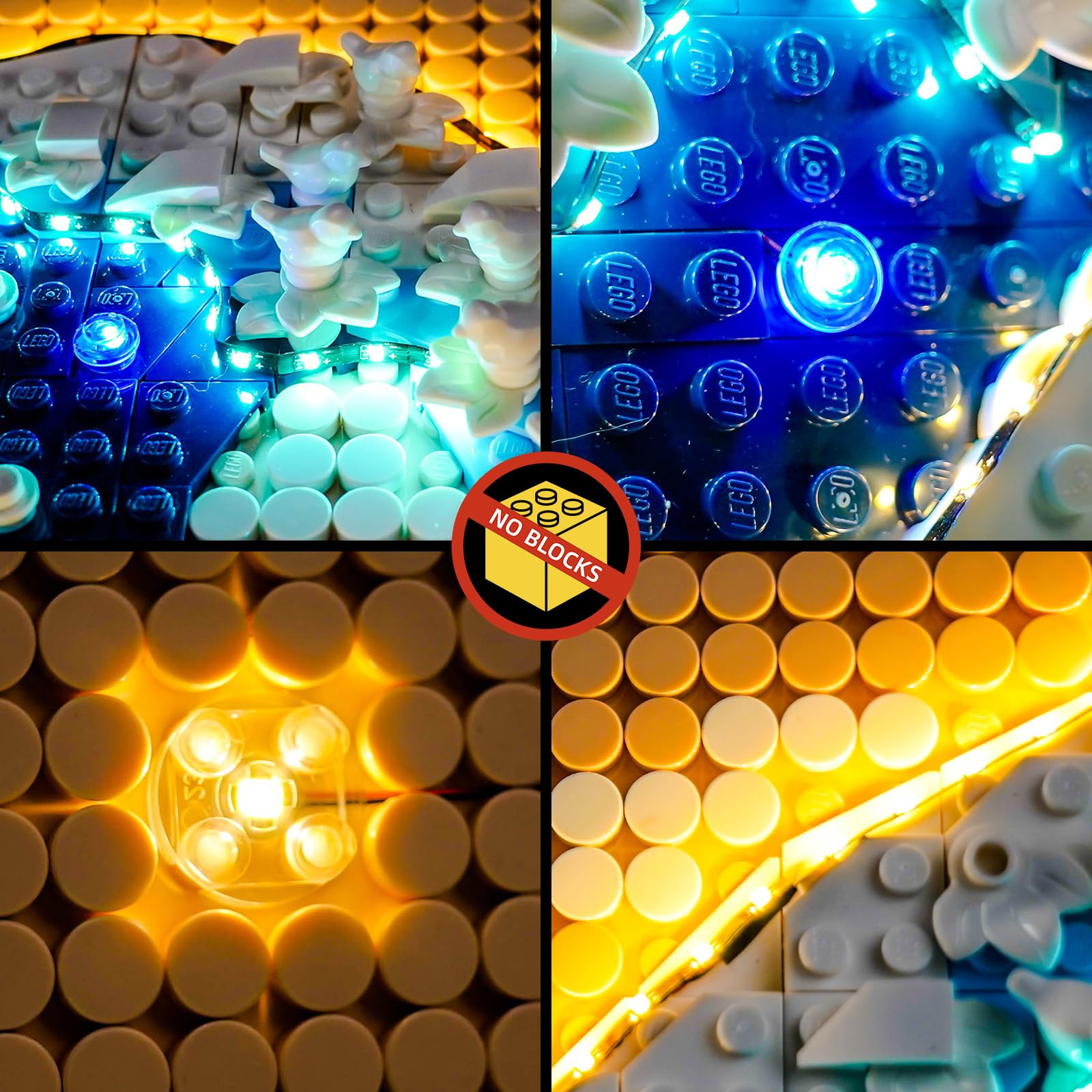 BrickBling Set di luci a LED compatibile con Lego Hokusai, The Great Wave 31208 (non modello), set di illuminazione decorativa compatibile con Lego Hokusai, giocattolo creativo The Great Wave - 5
