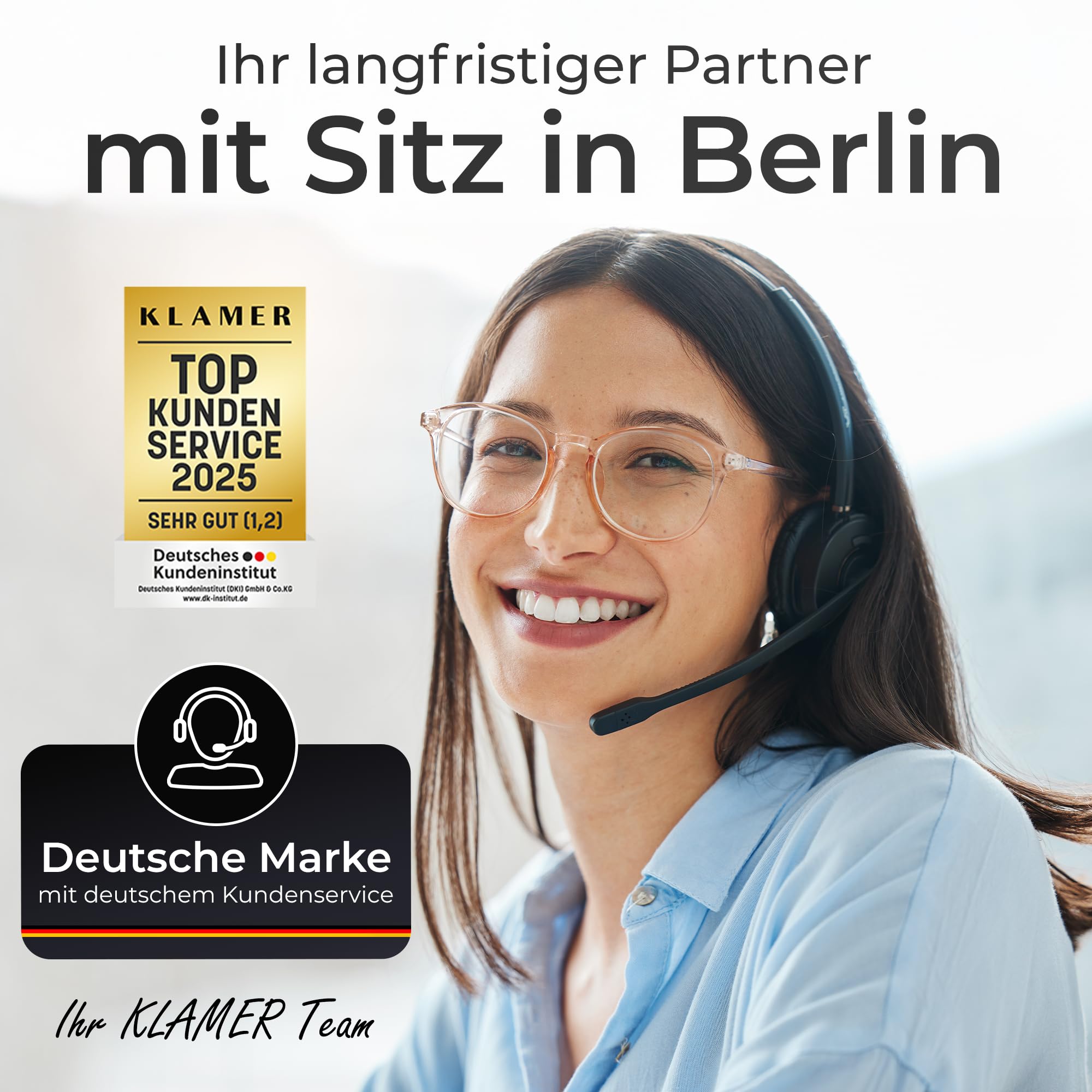 KLAMER Wassersprudler Edelstahl mit Glasflasche, 0,65 MPa Druck, One-Touch-Bedienung, Spülmaschinenfeste Glasflasche, Abtropfschale, Kompatibel mit Standard CO2 Zylinder 60mm