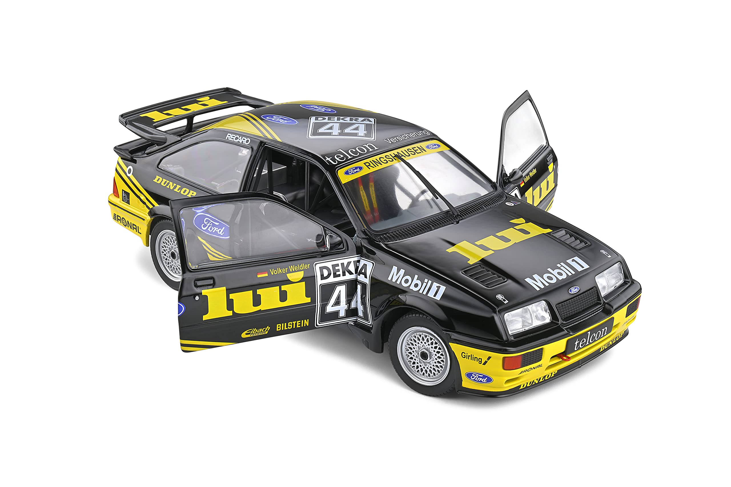 Solido 421180900 1:18 Ford Sierra RS 500# 44 Nero, modellino Auto Die-Cast