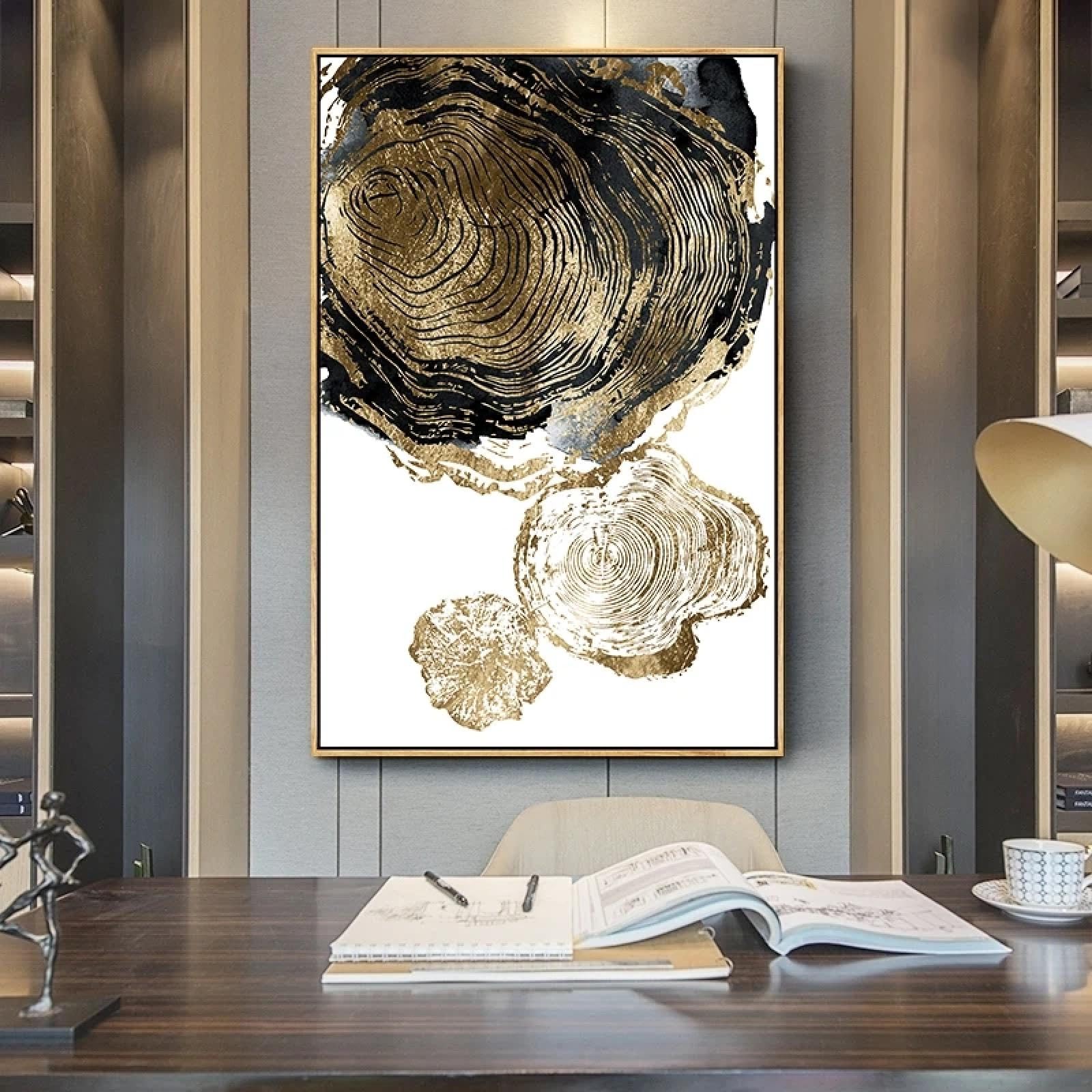 Tableau moderne encadré pour habiller un mur vide de salon simplement