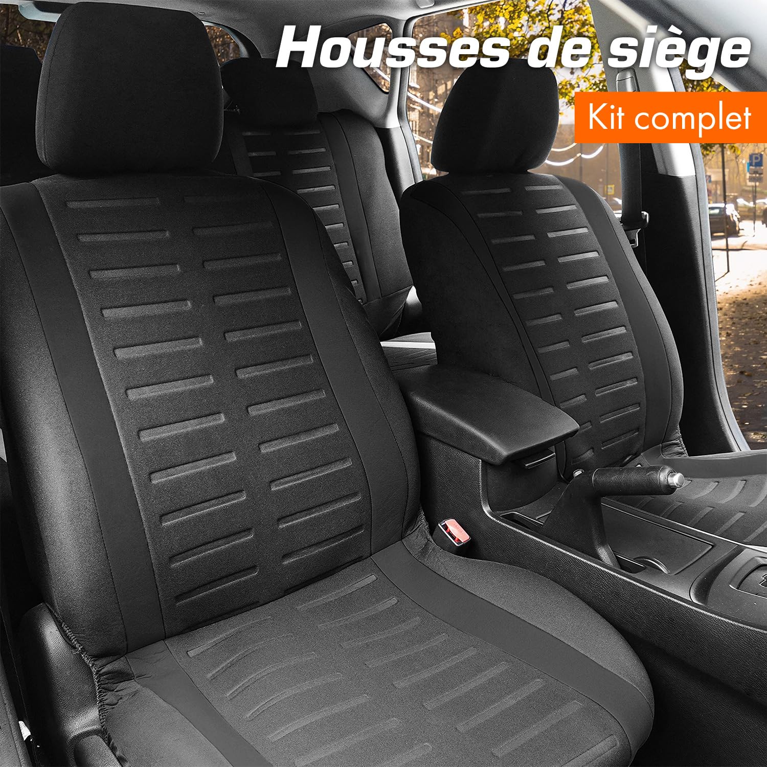 upgrade4cars Housse de Siege Voiture Universelle Noir Accessoires Auto