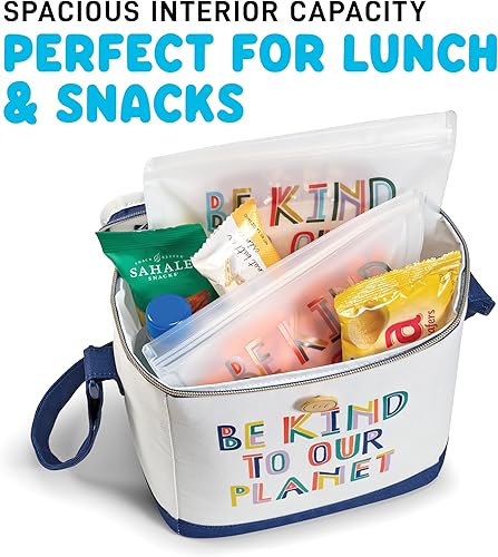 Miniatura 3 de Fit & Fresh Lonchera aislada para niños y niñas, bolsa de almuerzo para niños con 2 bolsas de aperitivos reutilizables, lonchera escolar