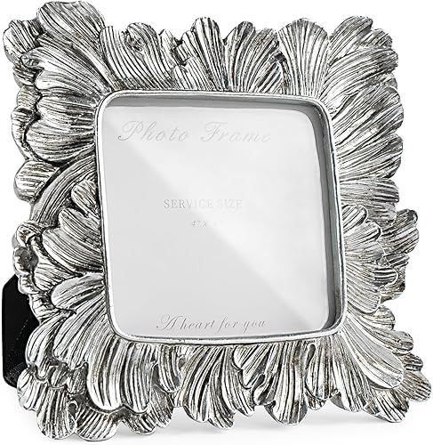 Miniatura 27 de Cuspin Marco de fotos de 5 x 7 pulgadas, marcos negros y dorados, marco de fotos de resina con textura ornamentada vintage hecha a mano con parte