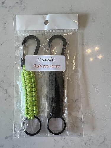 Miniatura 8 de C and C Adventures Llavero de cuerda de paracaídas con mosquetón y llavero