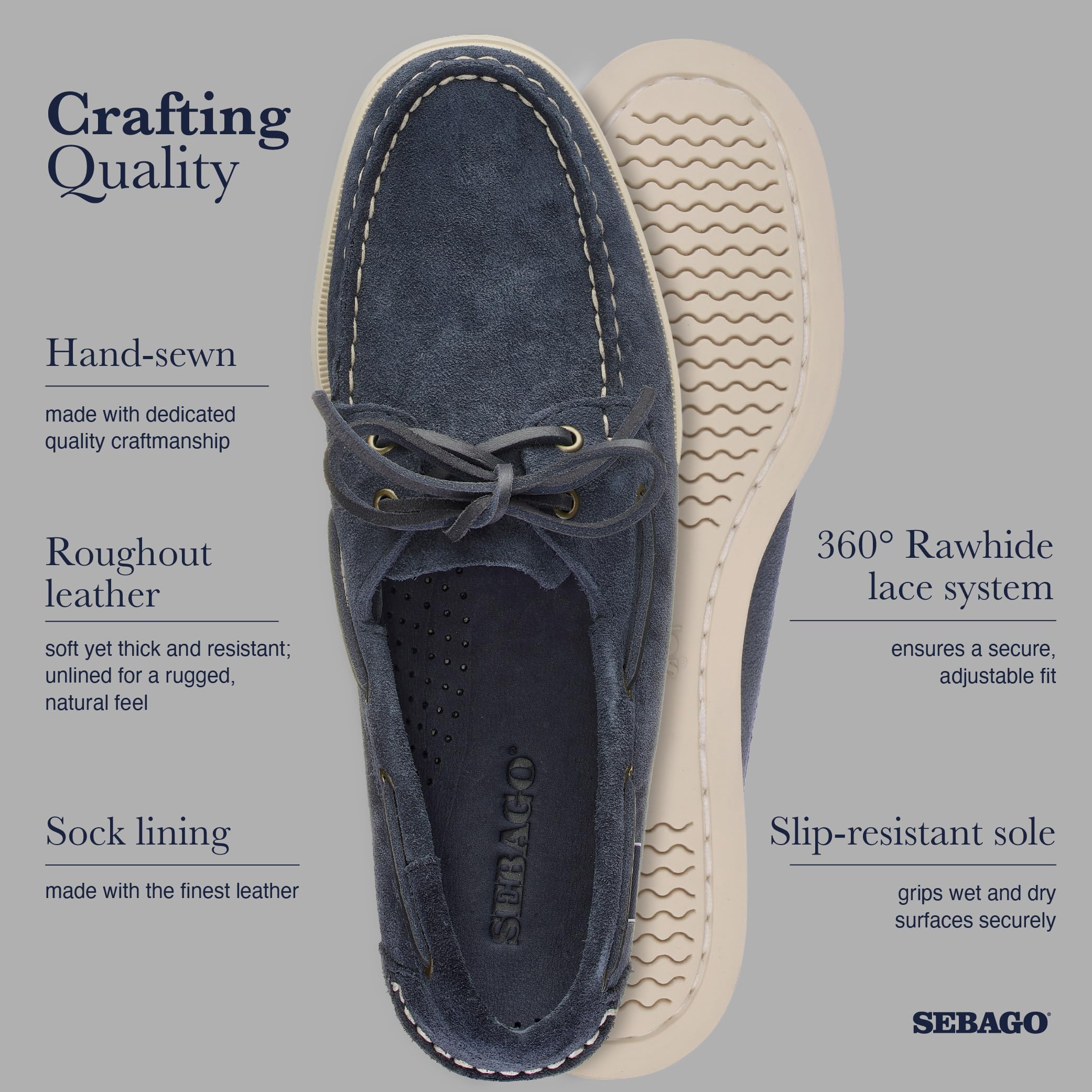 Sebago Docksides® Segelschuhe Portland Flesh Out Woman 781111W-907, Velourleder, Braun-Cognac Braun