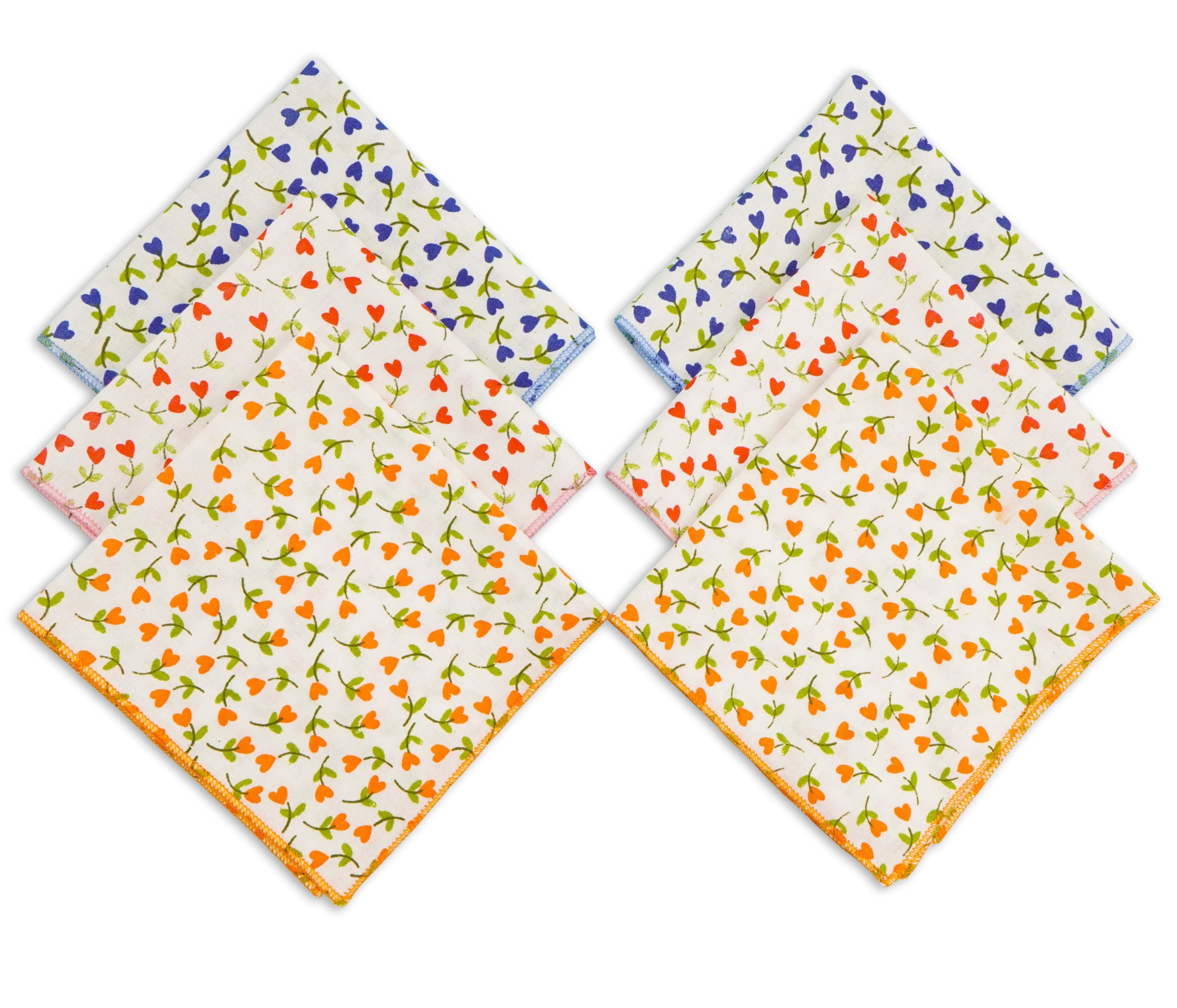 Handkerchiefs | 6 - Pack | Hankies for Woman, Girls and Kids | Baby Handkerchiefs